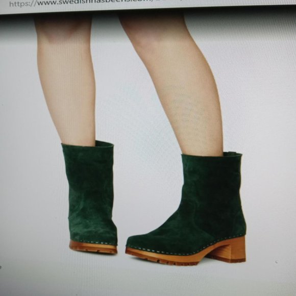 Swedish Hasbeen Teddy Boot NWT size 38 Dark Green Suede - Picture 7 of 7